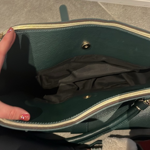 Street level vegan leather laptop/work bag in green - Picture 3 of 11